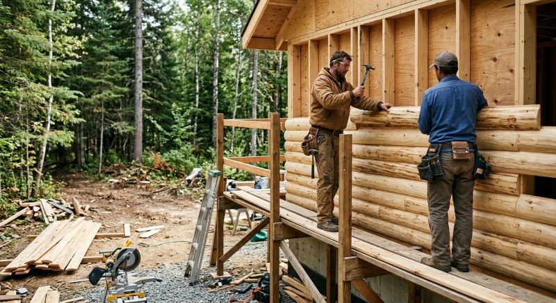 Log Home Siding Installation in Boston, MA