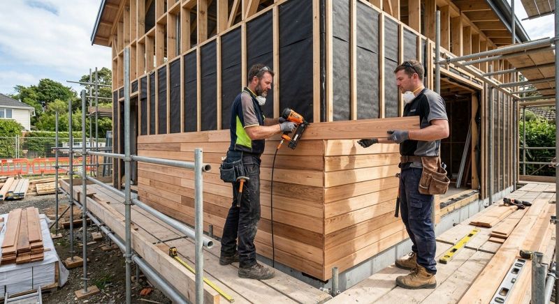 Hardwood Cladding Installation in Boston, MA