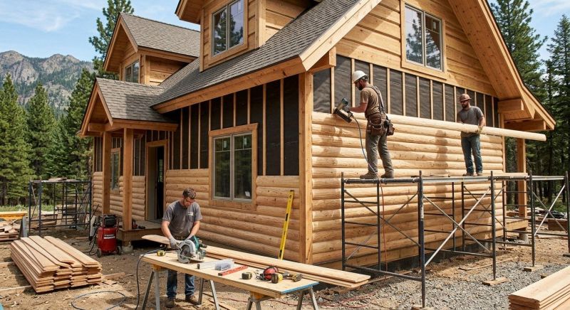 Log Siding Installation in Boston, MA